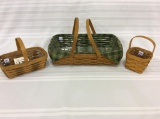 Lot of 3 Longaberger Baskets Including