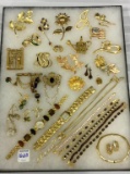 Collection of Ladies Gold Costume Jewelry