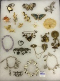Collection of Ladies Costume Jewelry Bracelets-