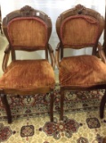 Lot of 2 Matching Victorian Upholstered Hip