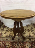 Wood Oval Parlor Table