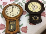 Pair of Contemp, Wall Hanging Clocks