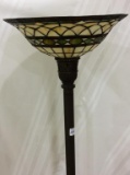 Contemp. Floor Lamp w/ Stained Glass