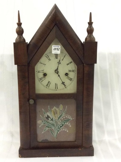 Antique Waterbury Keywind Steeple Clock