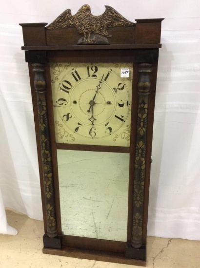 Lg. Weighted Antique Keywind Clock
