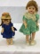 Lot of 2 Ideal Dolls Including One Head Moves When