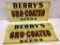 Lot of 2 Adv. Tin Signs Berry's Gro-Coated