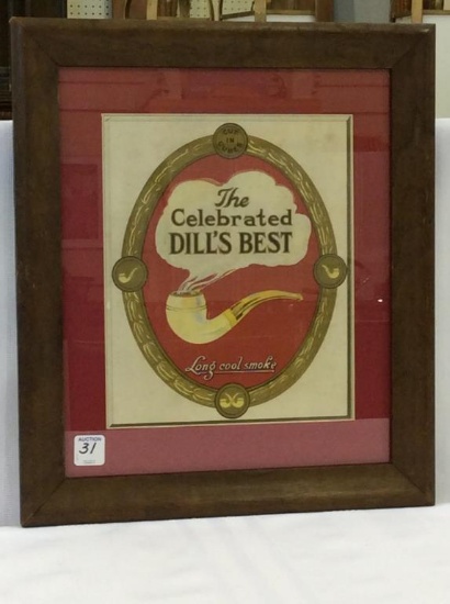 Framed Adv.-The Celebrated Dill's Best Long Cool