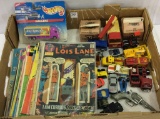 Box Lot w/ Various Toys Cars & Trucks &