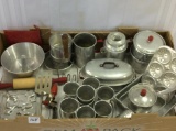 Box of Vintage Child's Pots, Pans & Bakeware