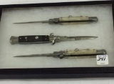 Lot of 3 Italy Push Button Knives