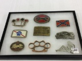 Collection of 9 Various Belt Buckles