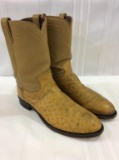 Pair of Justin Ostrich  Western Boots-Size 10D
