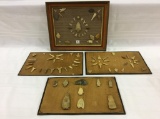 Group of 4 Boards of Unknown Various Arrowheads