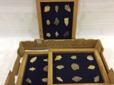 Group of 3 Boards of Various Unknown Arrowheads