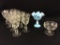 Lot of 10 Including 8 Heisey Rose Water Goblets,