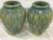 Lot of 2 Matching Lg. Pottery Vases