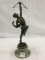 Sm. Deco Marble Base Metal Statue