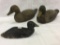 Lot of 3 Old Duck Decoys (Rougher Condition)