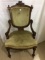 Victorian Green Upholsted Parlor Chair