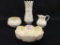 Lot of 4 Belleek Pieces Including 6 1/2 Inch Tall