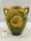 Roseville Peony Dbl Handle Vase #58-6 Inch