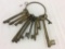 Group of Lg. Brass Keys (Approx 12) on Lg.  Key