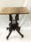 Sm. Victorian Chocolate Marble Parlor Table