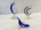 Lot of 3 Murano Italy Art Glass Fish