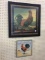 Lot of 2 Including Framed Chicken Print