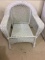 Lg. White Wicker Chair (Local Pick