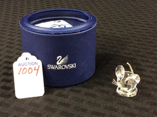 Swarovski Silver Crystal Mouse w/ Original Box