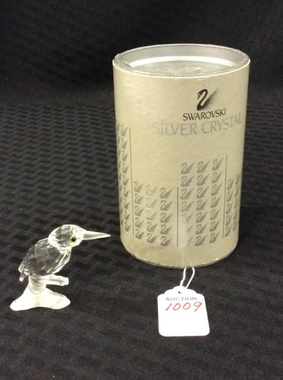 Swarovski Silver Crystal Bird Figurine w/