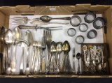 Box of Various Silver Plate Flatware-Souvenir