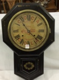 Vintage Wall hanging Keywind Clock w/ Adv. Coca