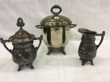 Group of 3 Ornate Silver Plate Pieces Including