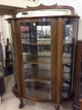 Claw Foot Curved Glass China Cabinet