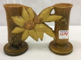 Roseville Clematis Dbl Holder Vase/