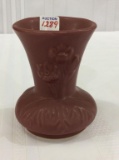 Van Briggle Maroon Vase w/ Tulip Like Design