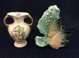 Lot of 2 Pottery Pieces Including Sm. Hull