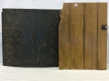 Lot of 2 Including Wood Cabinet Door &