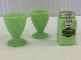 Lot of 3 Jadite Kitchenware Pieces Including 2