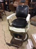 Old Porcelain Barber Chair by