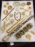 Collection of Ladies Gold Costume Jewelry