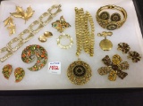 Collection of Ladies Gold  Costume Jewelry
