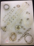 Collection of Ladies Silver Costume Jewelry