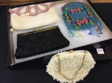 Collection of 4 Ladies Beaded Purses-Some Contemp.