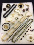 Collection of Ladies Gold Costume Jewelry-Mostly