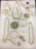 Collection of Ladies Silver & Rhinestone Costume J