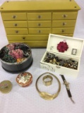 Lg. Multi Drawer Jewelry Box, Tin Filled